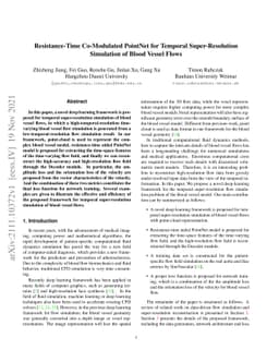 Resistance-Time Co-Modulated PointNet for Temporal Super-Resolution
  Simulation of Blood Vessel Flows