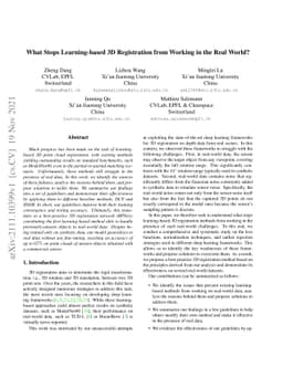 What Stops Learning-based 3D Registration from Working in the Real
  World?