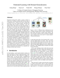 Federated Learning with Domain Generalization