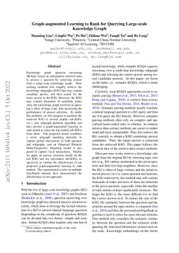 Graph-augmented Learning to Rank for Querying Large-scale Knowledge
  Graph