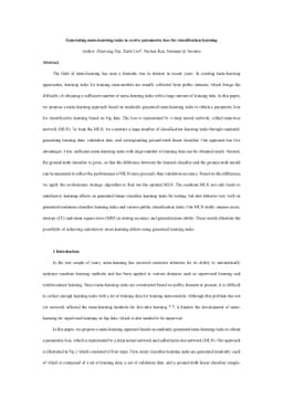 Generating meta-learning tasks to evolve parametric loss for
  classification learning