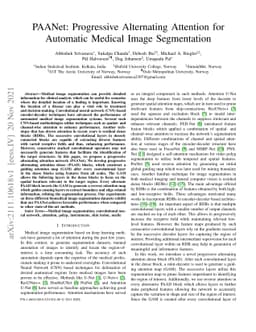 PAANet: Progressive Alternating Attention for Automatic Medical Image
  Segmentation