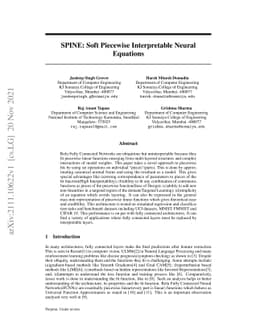 SPINE: Soft Piecewise Interpretable Neural Equations