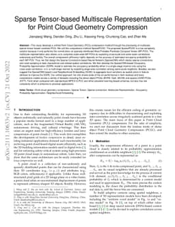 Sparse Tensor-based Multiscale Representation for Point Cloud Geometry
  Compression