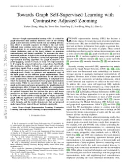 Towards Graph Self-Supervised Learning with Contrastive Adjusted Zooming