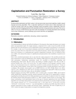 Capitalization and Punctuation Restoration: a Survey