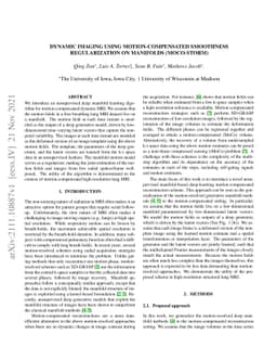 Dynamic imaging using motion-compensated smoothness regularization on
  manifolds (MoCo-SToRM)