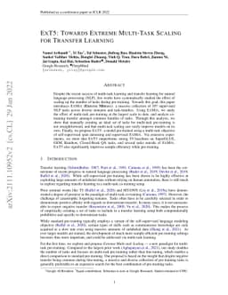 ExT5: Towards Extreme Multi-Task Scaling for Transfer Learning