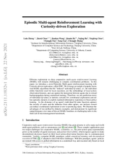 Episodic Multi-agent Reinforcement Learning with Curiosity-Driven
  Exploration