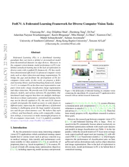 FedCV: A Federated Learning Framework for Diverse Computer Vision Tasks