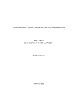 Investigating Cross-Linguistic Gender Bias in Hindi-English Across
  Domains