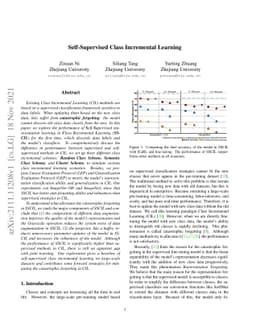 Self-Supervised Class Incremental Learning