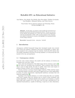RoboKit-MV: an Educational Initiative