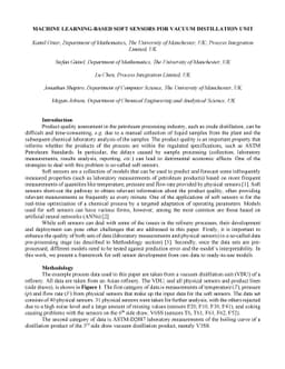 Machine Learning-Based Soft Sensors for Vacuum Distillation Unit