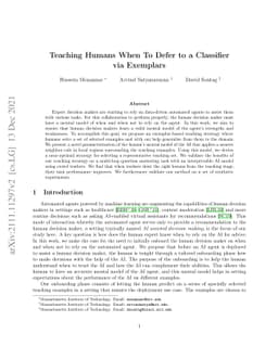 Teaching Humans When To Defer to a Classifier via Exemplars