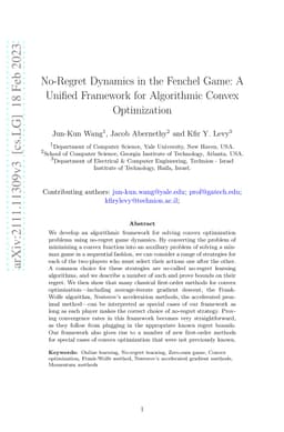 No-Regret Dynamics in the Fenchel Game: A Unified Framework for
  Algorithmic Convex Optimization