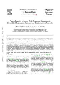 Precise Learning of Source Code Contextual Semantics via Hierarchical
  Dependence Structure and Graph Attention Networks