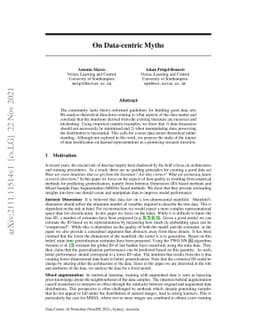 On Data-centric Myths