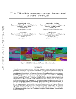 ATLANTIS: A Benchmark for Semantic Segmentation of Waterbody Images