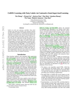 CoDiM: Learning with Noisy Labels via Contrastive Semi-Supervised
  Learning