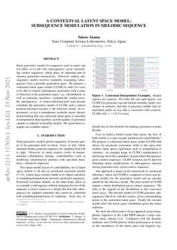 A Contextual Latent Space Model: Subsequence Modulation in Melodic
  Sequence