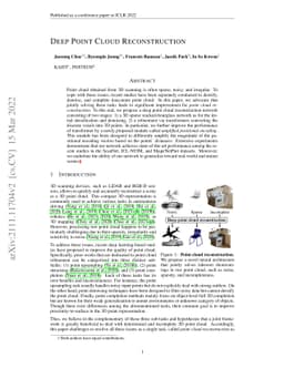 Deep Point Cloud Reconstruction