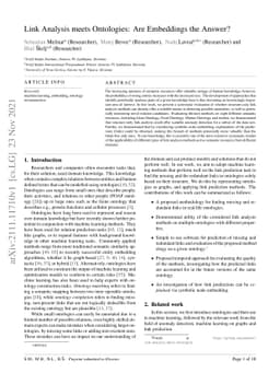 Link Analysis meets Ontologies: Are Embeddings the Answer?