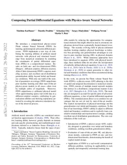 Composing Partial Differential Equations with Physics-Aware Neural
  Networks