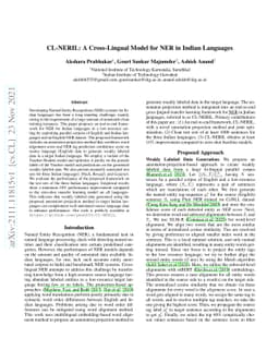 CL-NERIL: A Cross-Lingual Model for NER in Indian Languages