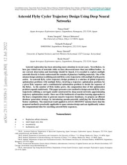 Asteroid Flyby Cycler Trajectory Design Using Deep Neural Networks
