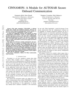 CINNAMON: A Module for AUTOSAR Secure Onboard Communication