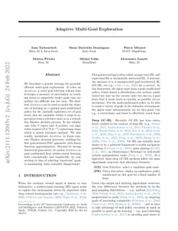 Adaptive Multi-Goal Exploration