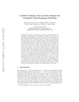 UniTAB: Unifying Text and Box Outputs for Grounded Vision-Language
  Modeling