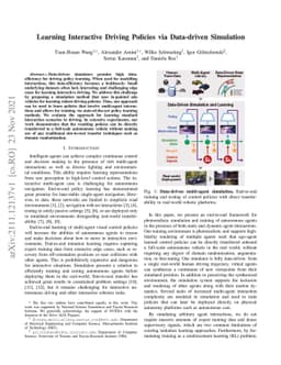 Learning Interactive Driving Policies via Data-driven Simulation