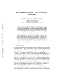 PU-Transformer: Point Cloud Upsampling Transformer