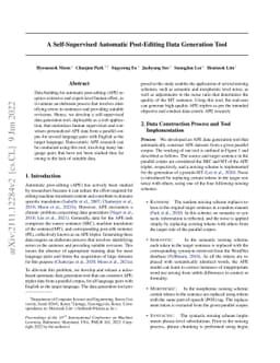 A Self-Supervised Automatic Post-Editing Data Generation Tool