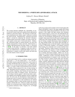 Thundernna: a white box adversarial attack