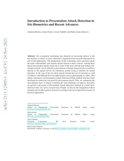 Introduction to Presentation Attack Detection in Iris Biometrics and
  Recent Advances