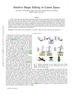 Intuitive Shape Editing in Latent Space