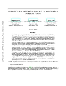 Efficient semidefinite bounds for multi-label discrete graphical models