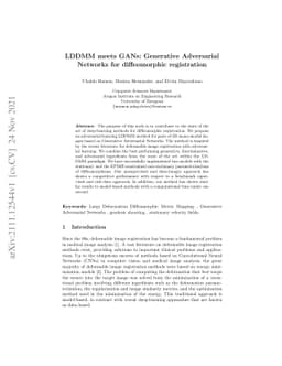 LDDMM meets GANs: Generative Adversarial Networks for diffeomorphic
  registration