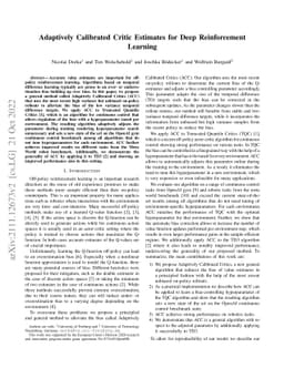 Adaptively Calibrated Critic Estimates for Deep Reinforcement Learning
