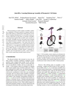 JoinABLe: Learning Bottom-up Assembly of Parametric CAD Joints