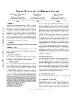 SchemaDB: Structures in Relational Datasets