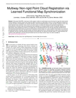 Multiway Non-rigid Point Cloud Registration via Learned Functional Map
  Synchronization