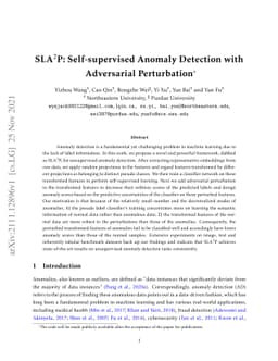 SLA$^2$P: Self-supervised Anomaly Detection with Adversarial
  Perturbation