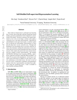 Self-Distilled Self-Supervised Representation Learning