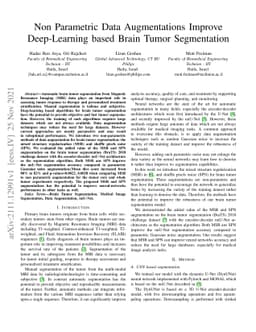 Non Parametric Data Augmentations Improve Deep-Learning based Brain
  Tumor Segmentation