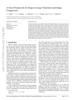 A Novel Framework for Image-to-image Translation and Image Compression