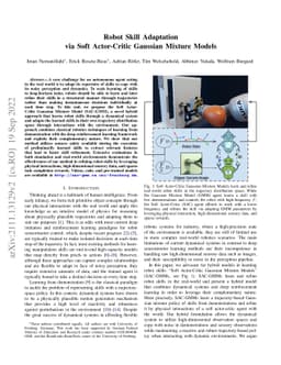 Robot Skill Adaptation via Soft Actor-Critic Gaussian Mixture Models